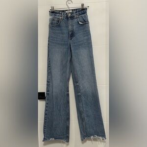 🌟Like New🌟 Zara: Wide Leg Distressed Women's Jeans- Size 0